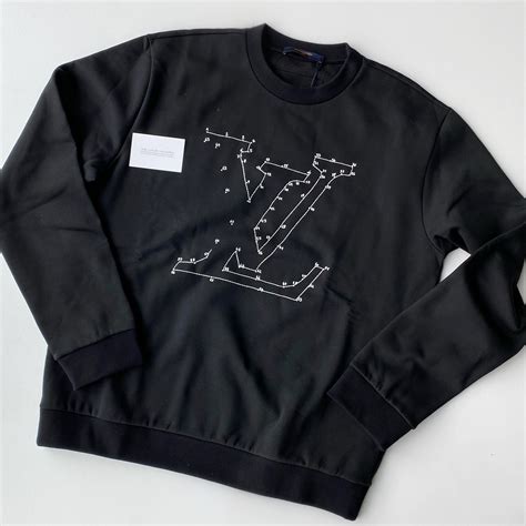 lv stitch print embroidered sweatshirt|louis vuitton rainbow sweaters.